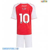 Camisa de time de futebol Arsenal Eberechi Eze #10 Replicas 1º Equipamento Infantil 2025-26 Manga Curta (+ Calças curtas)
